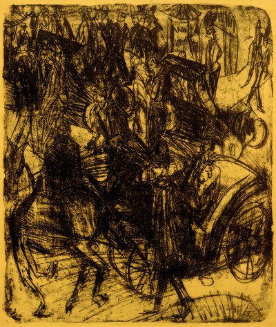 Leipziger Street, Intersection by Ernst Ludwig Kirchner